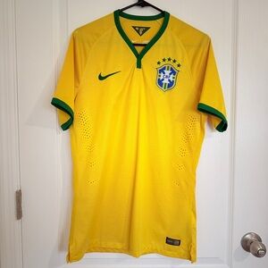 Nike Yellow and Green Soccer Jersey